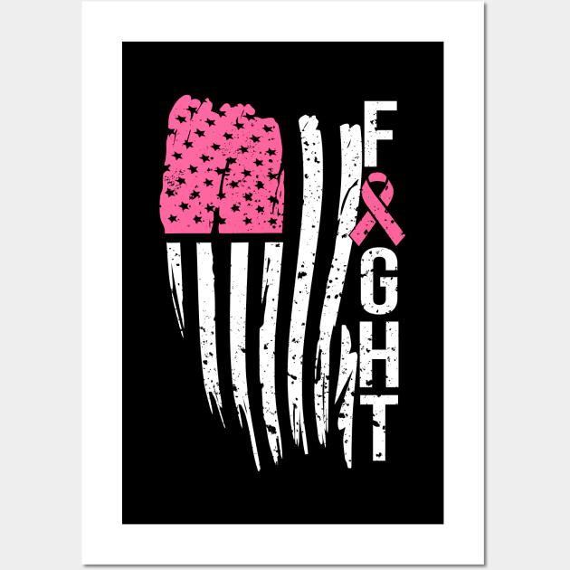 Breast Cancer Awareness Fight Cancer Wall Art by BrightGift